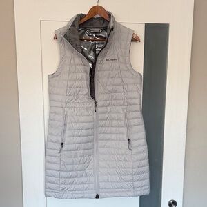 Columbia Light Gray Quilted Longline Packable Vest